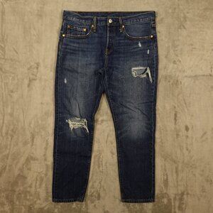 Levi's jeans 501 Original fit women's 30 tall blue denim red tab button fly